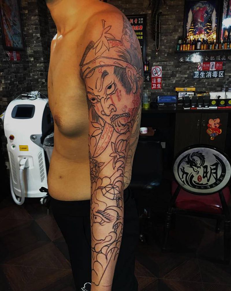 老传统风格  喜欢的可以约了纹身图片_手臂手部老传统纹身图案