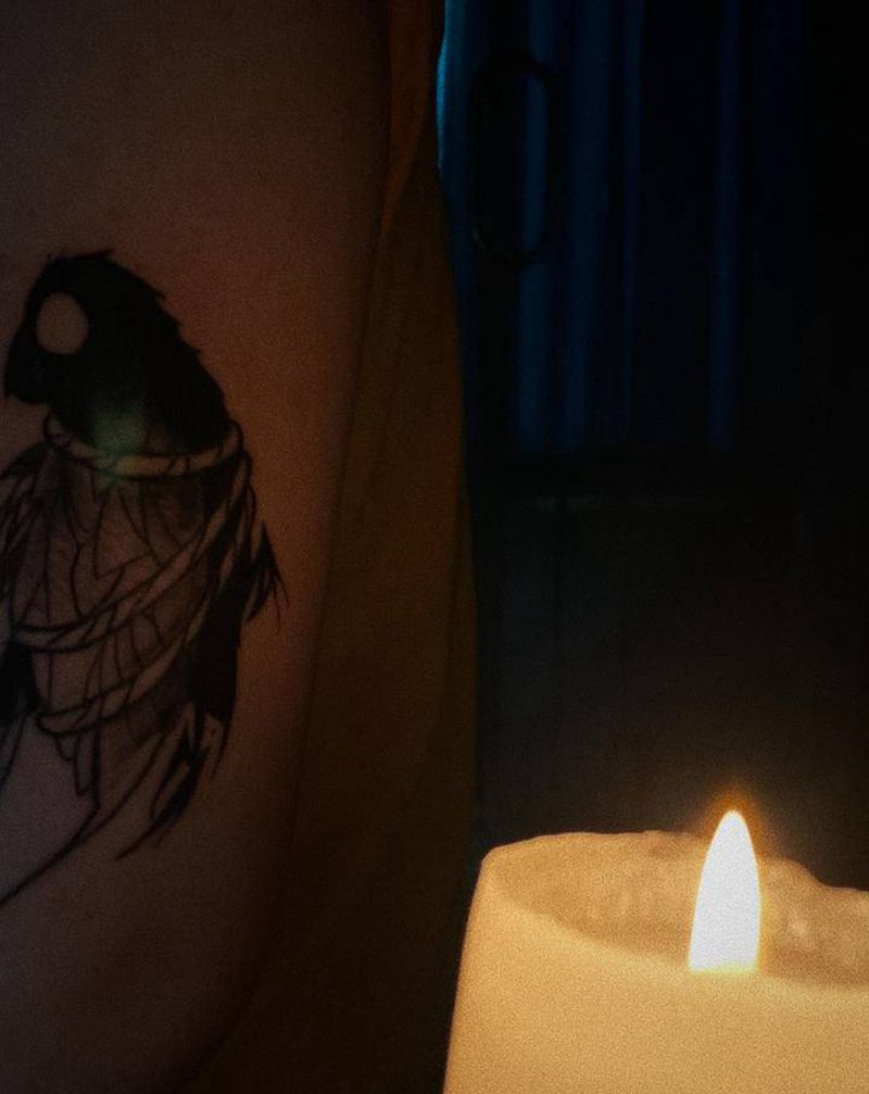 乌鸦纹身图片_手臂纹身图案