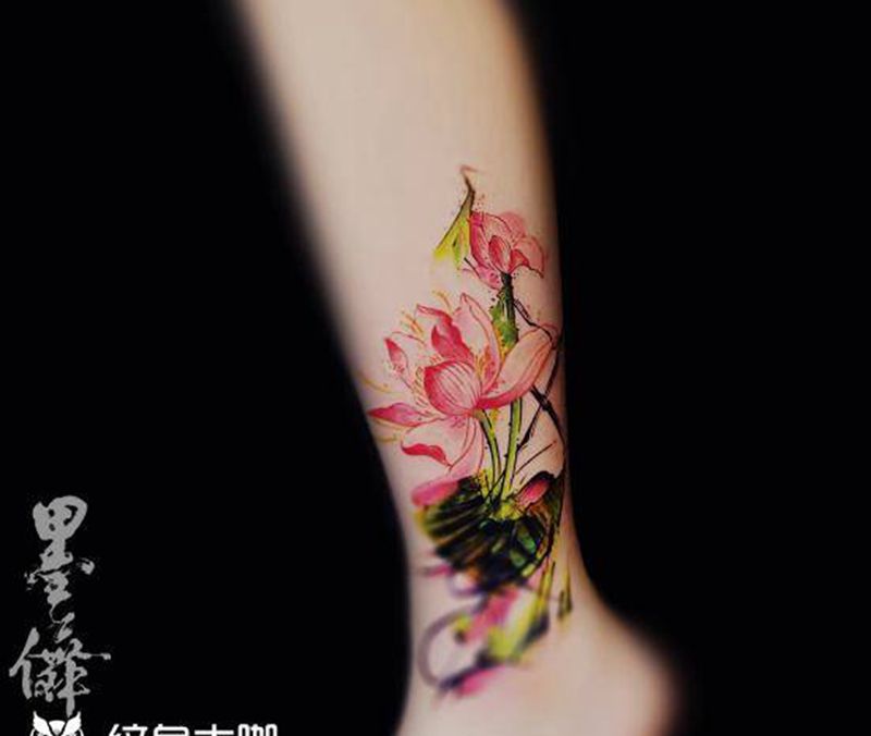 覆盖tattoo纹身图片_腿部纹身图案