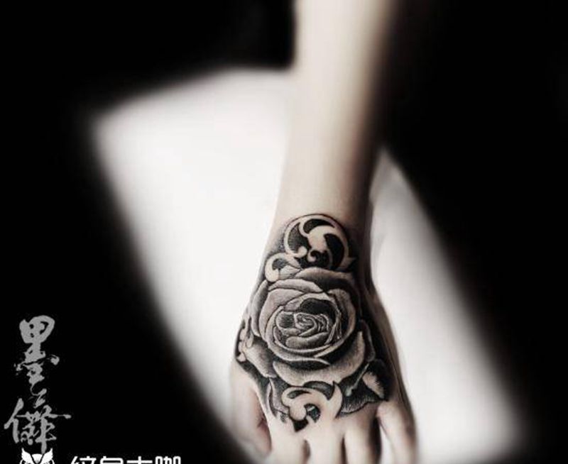 手面tattoo纹身图片_手部纹身图案