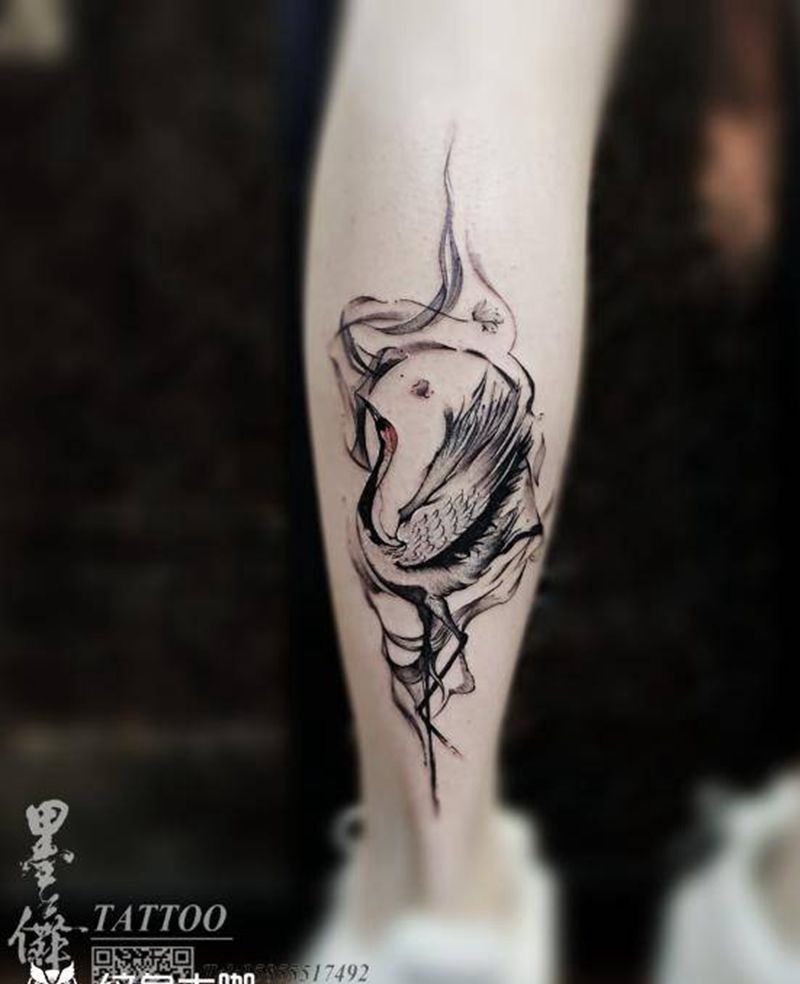 小腿tattoo纹身图片_腿部纹身图案