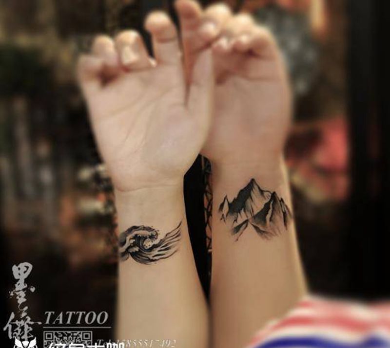 情侣tattoo纹身图片_手臂手部纹身图案