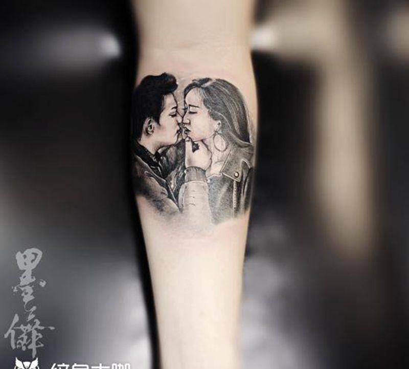 肖像tattoo纹身图片_手臂纹身图案