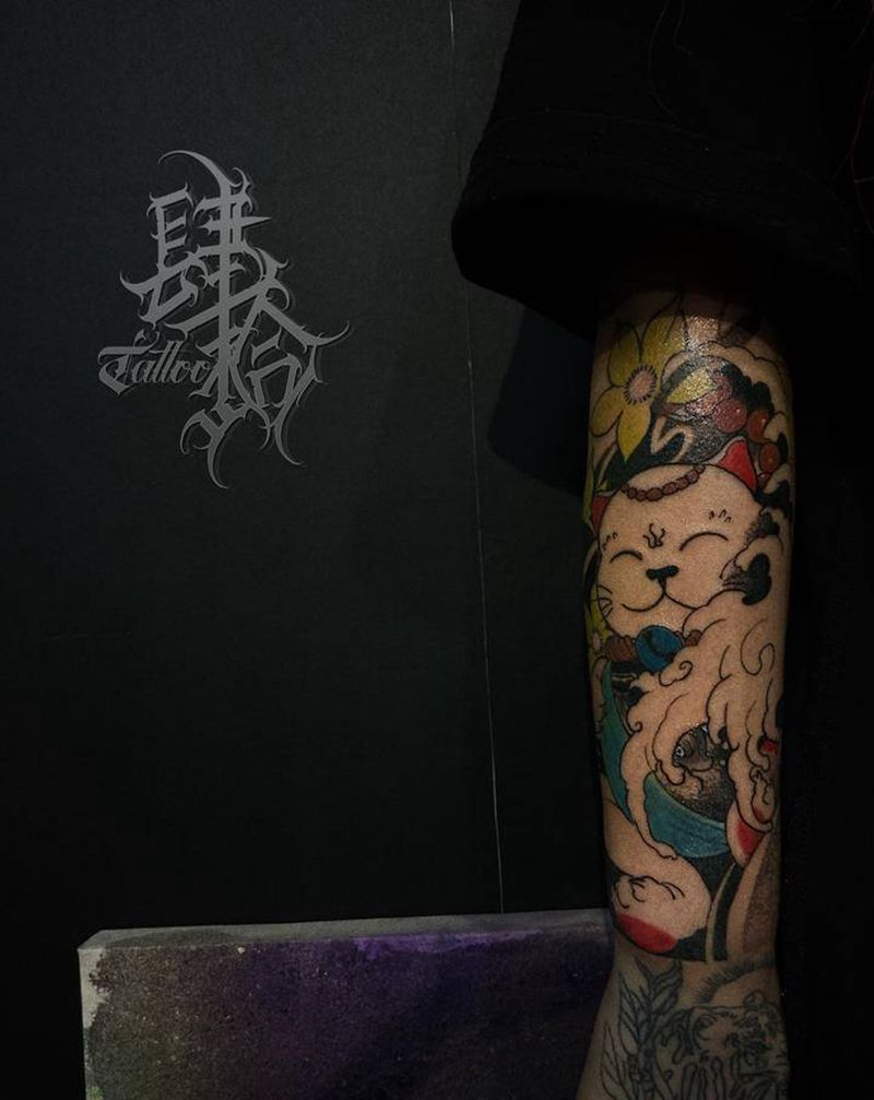 修改添加上色纹身图片_新传统纹身图案