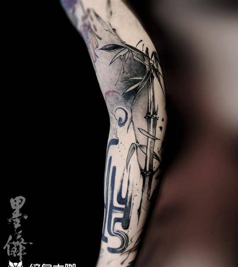 竹子tattoo纹身图片_手臂纹身图案