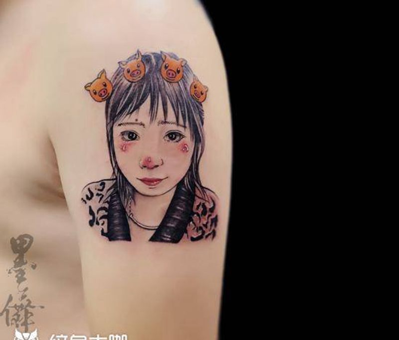 肖像tattoo纹身图片_手臂纹身图案