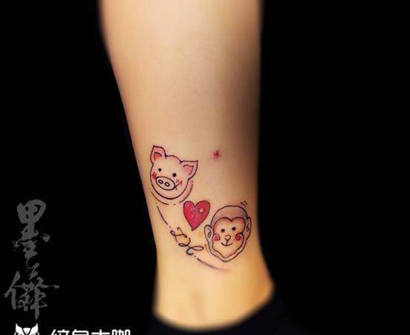 脚腕tattoo纹身图片_脚部纹身图案