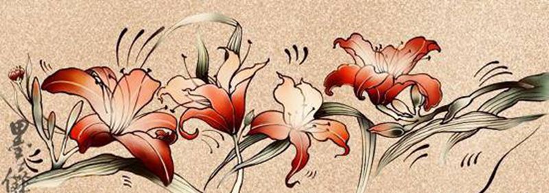 手稿母亲花tattoo纹身图片_手臂纹身图案