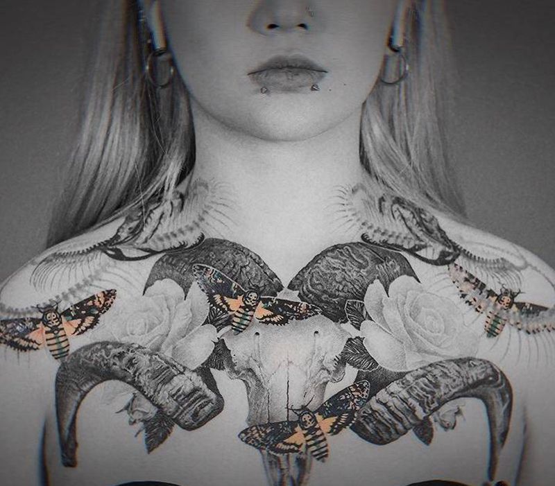 ★纹身图片_胸部纹身图案