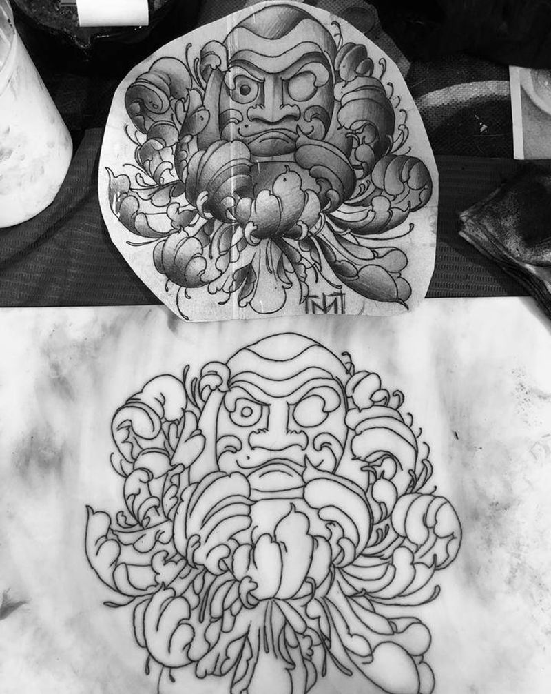 半成品5纹身图片_图腾半成品纹身图案