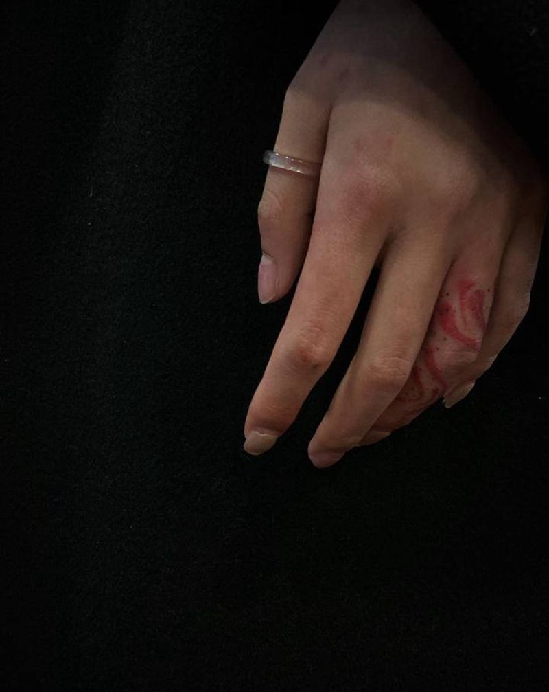 涉纹身图片_手部纹身图案