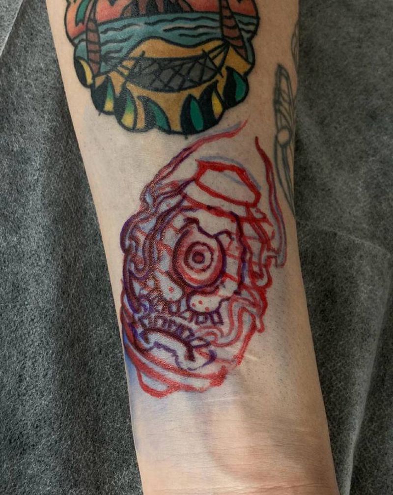 灯笼鬼纹身图片_手臂纹身图案