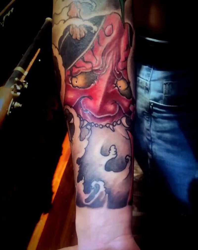 花臂纹身图片_手臂新传统纹身图案