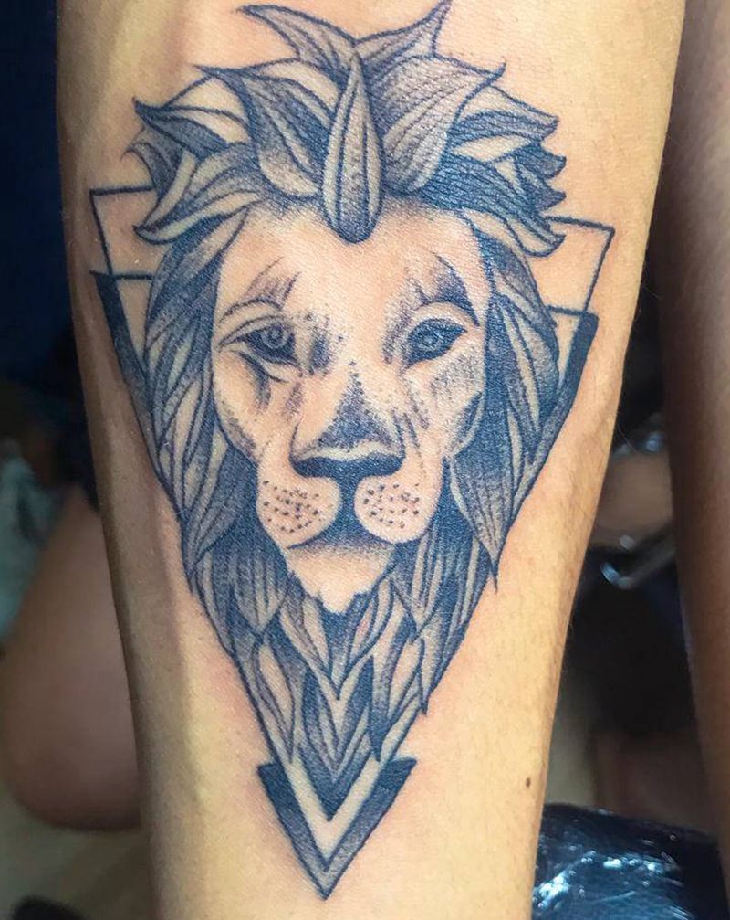 情侣纹身纹身图片_手臂点刺几何纹身图案