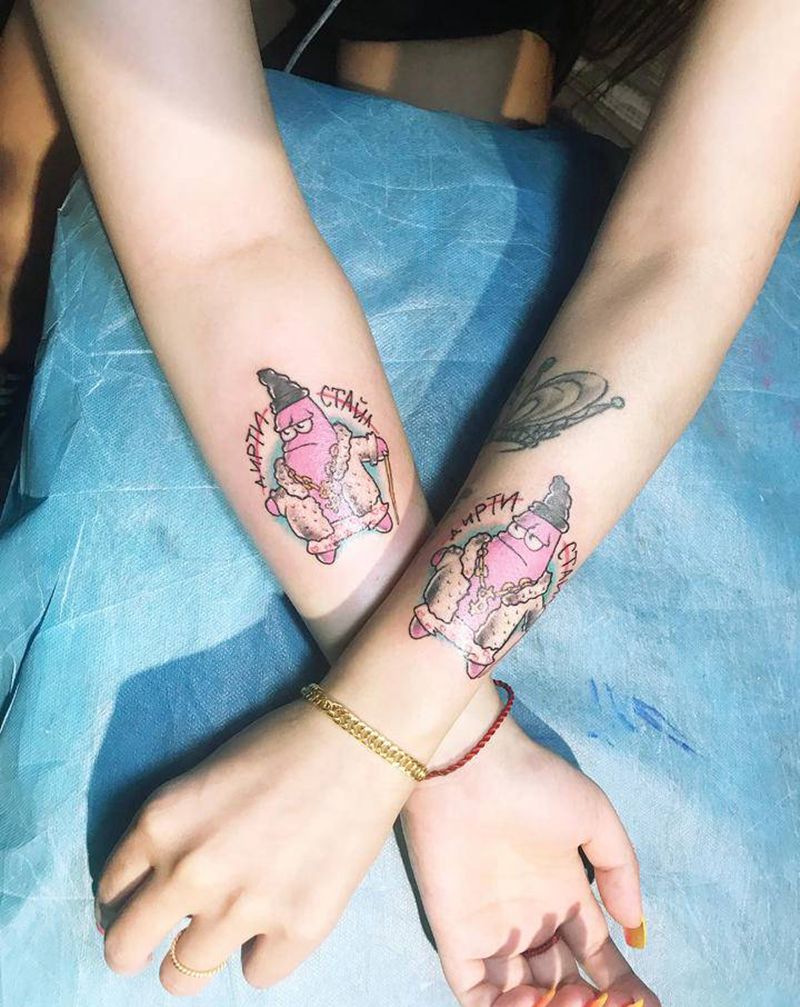 大派星纹身图片_手臂New School纹身图案