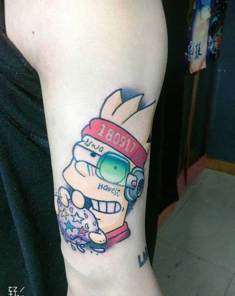 吉普森纹身图片_手臂Old SchoolNew School吉普森动漫人物纹身图案