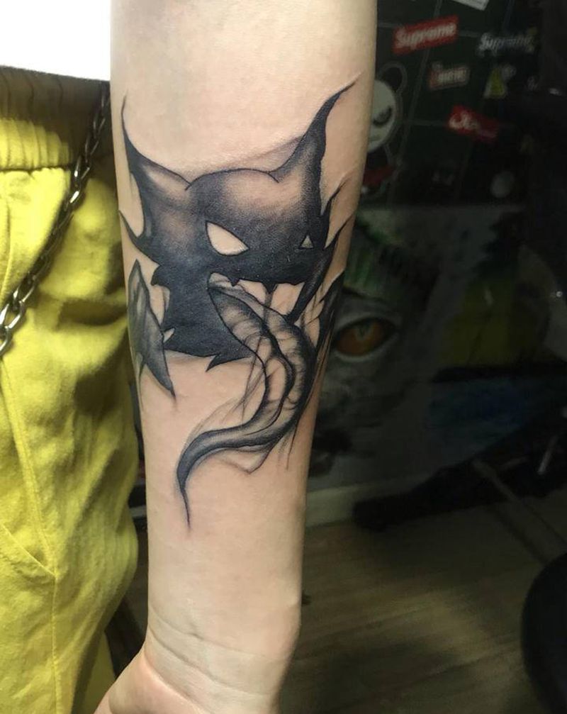 魔鬼猫纹身图片_手部暗黑猫系列纹身图案