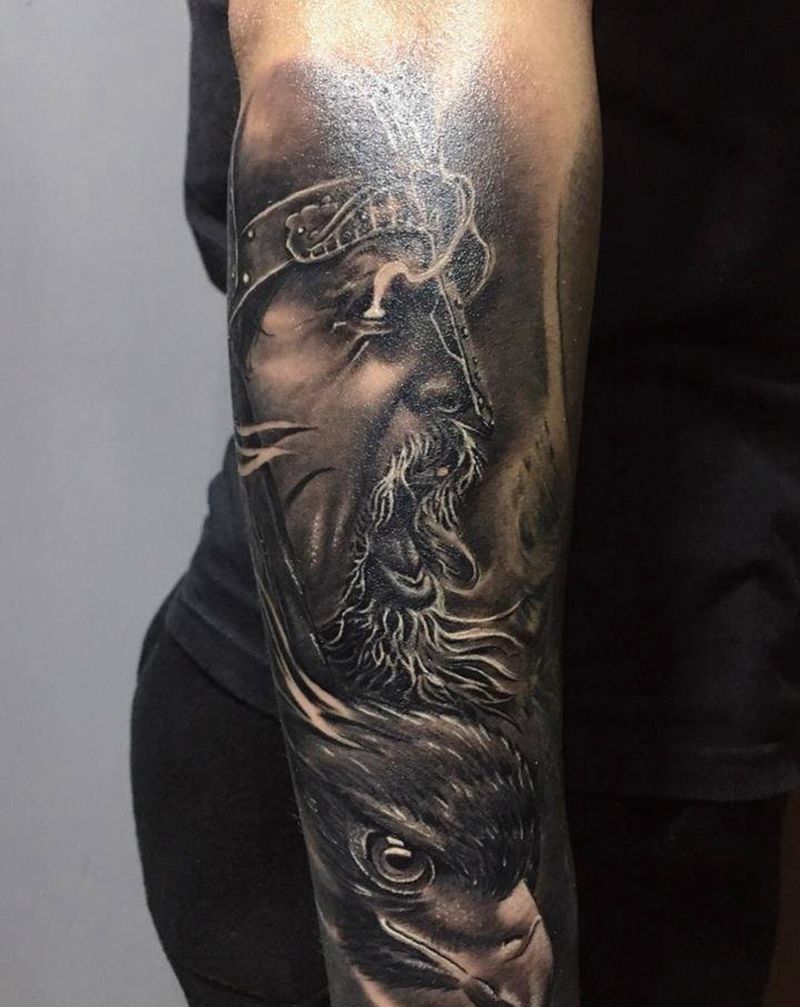 战士纹身图片_手臂手部欧美写实战士纹身图案