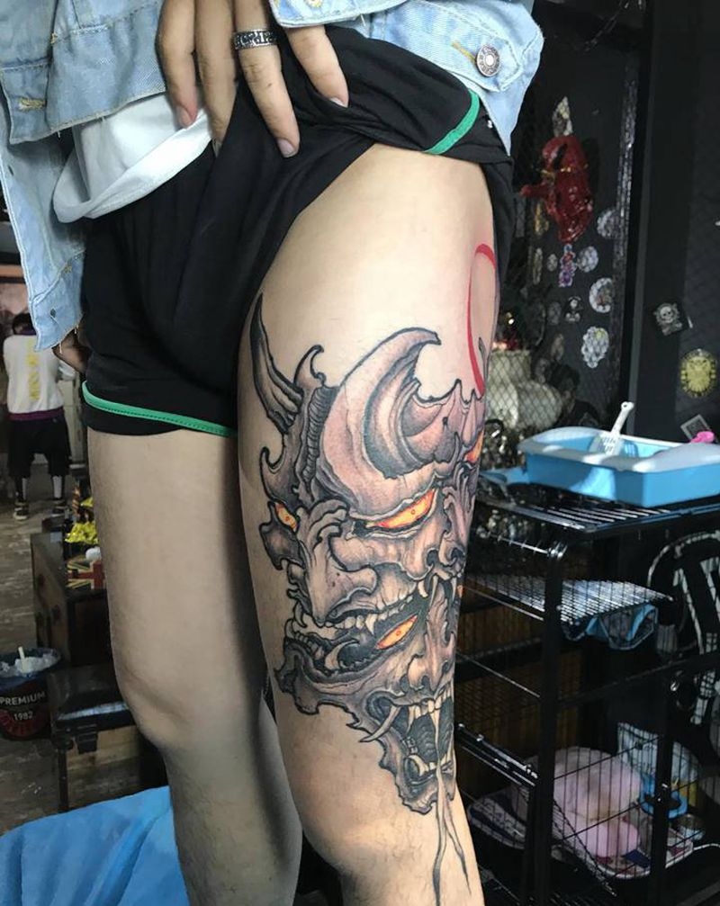 未完待续纹身图片_腿部New School纹身图案