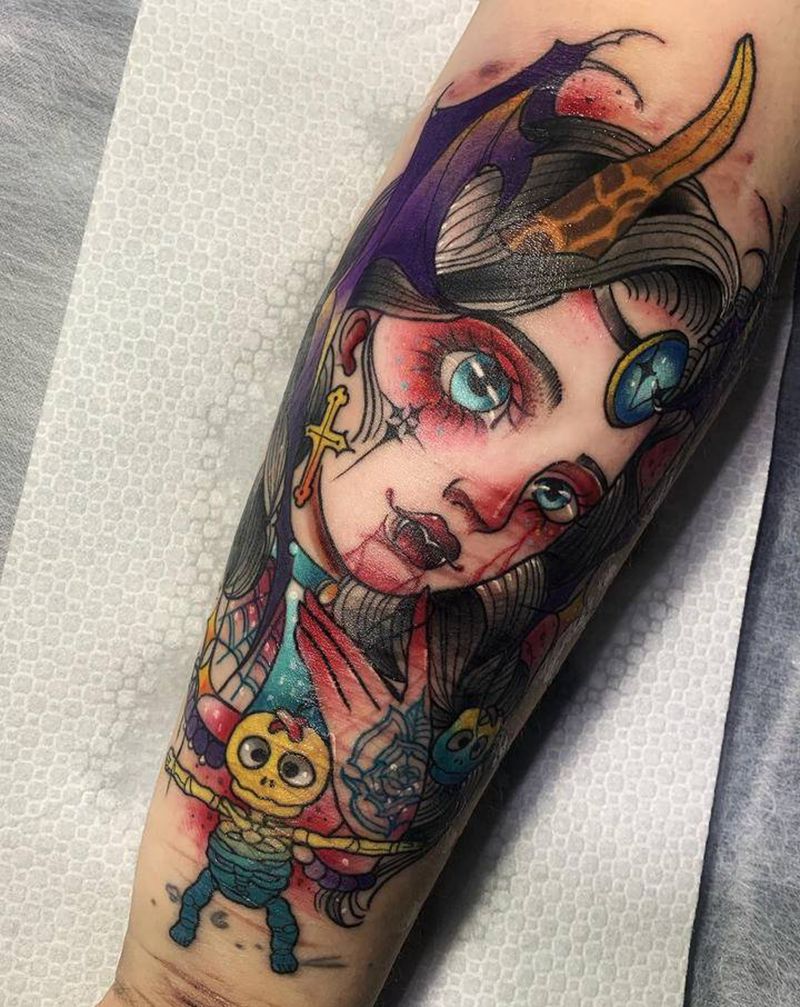 遮盖纹身图片_New School纹身图案