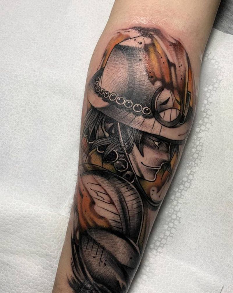 艾斯纹身图片_手臂腿部纹身图案