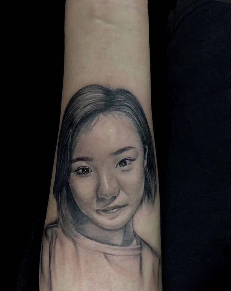 肖像纹身图片_手臂欧美写实纹身图案