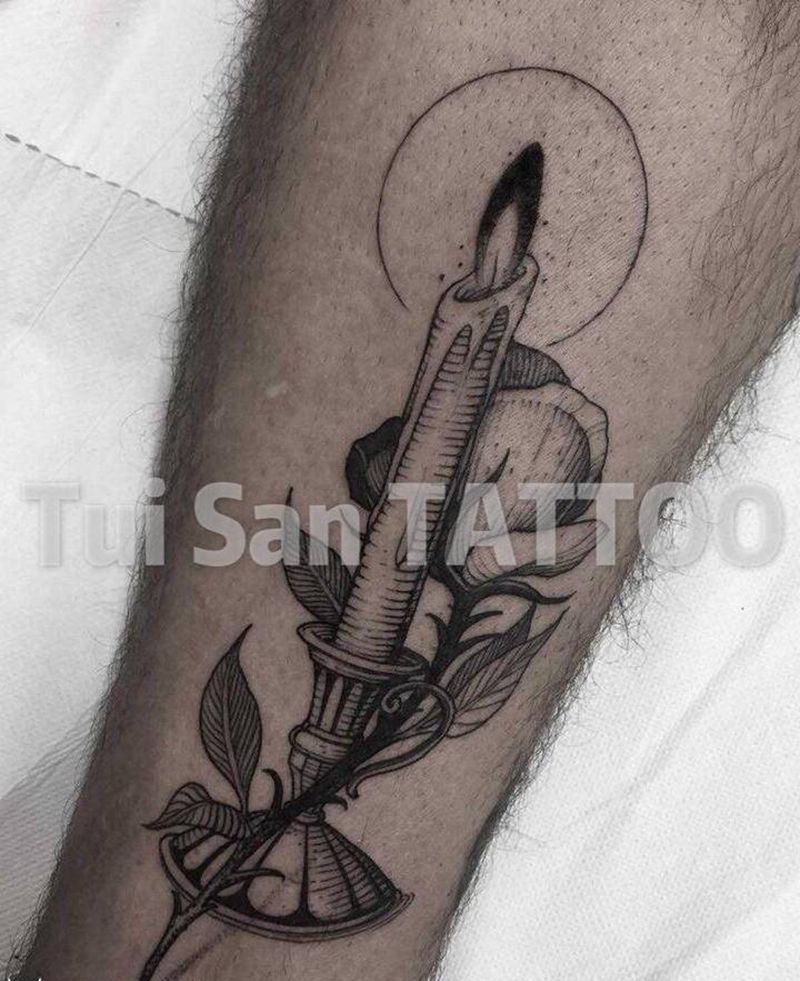 暗黑系纹身图片_腿部脚部暗黑系纹身图案