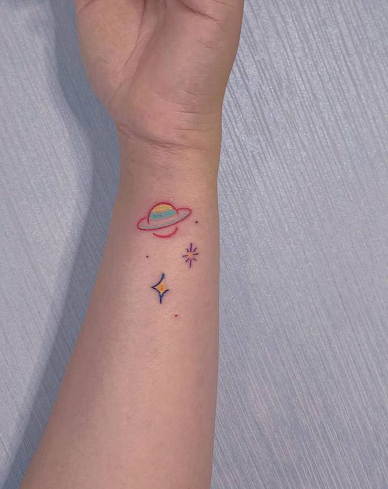 小清新纹身图片_手臂脚部小清新纹身图案