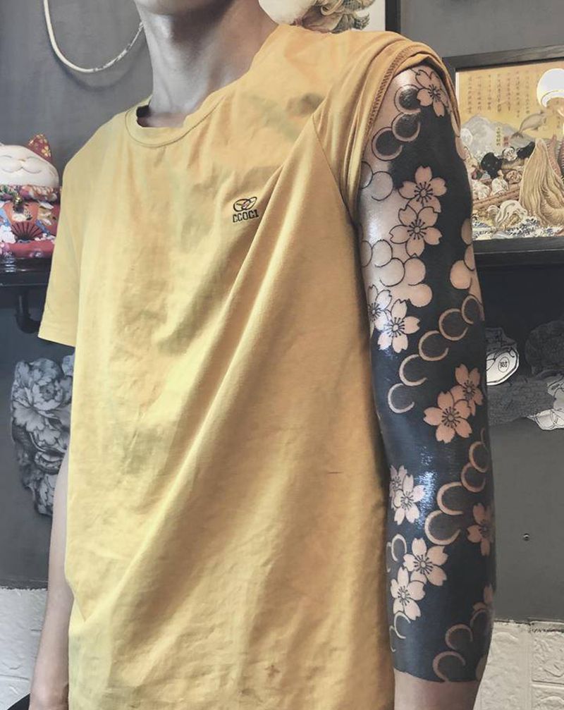 老传统花臂纹身图片_手臂手部老传统纹身图案