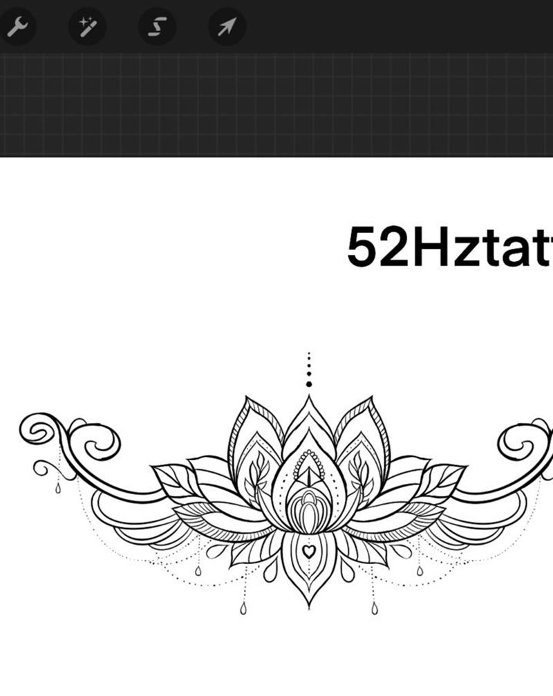 手稿纹身图片_腰部胸部纹身图案