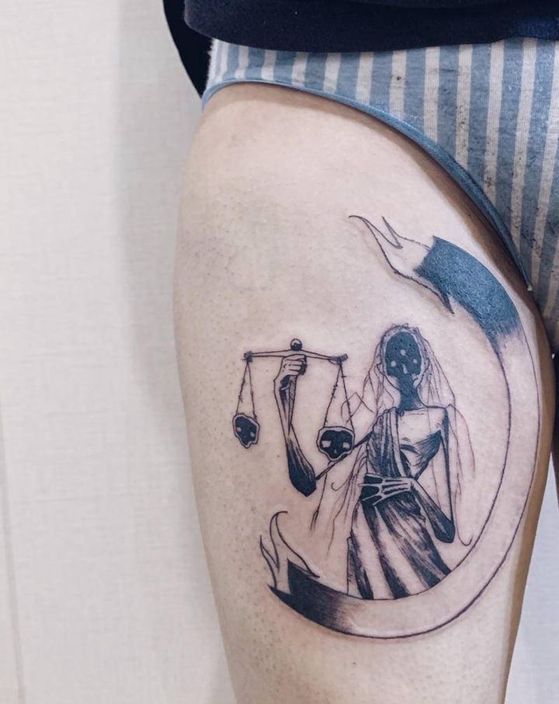 遮盖未完成纹身图片_腿部纹身图案