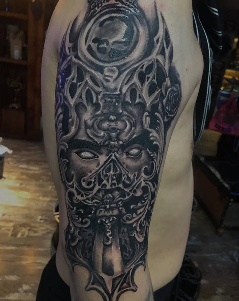 欧美人物纹身图片_手臂欧美写实纹身图案