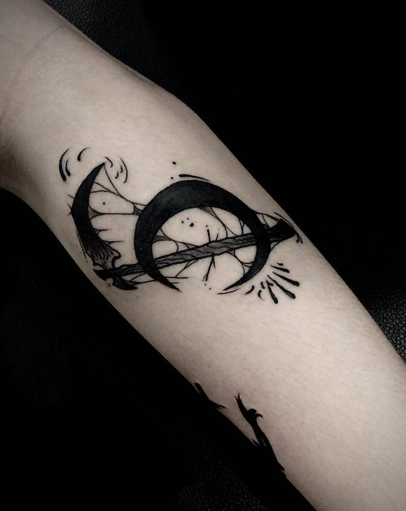 小暗黑纹身图片_手臂纹身图案