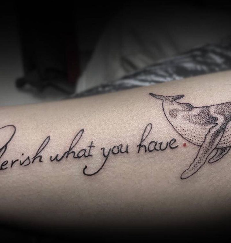 治愈系纹身图片_手臂点刺纹身图案