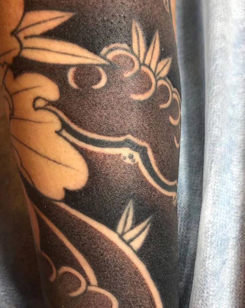 线非本（雾面欣赏纹身图片_手部手臂老传统纹身图案