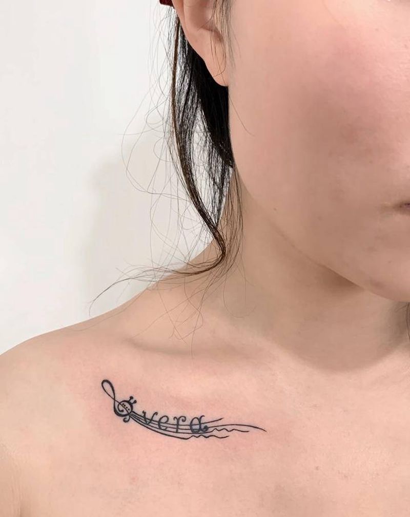 锁骨纹身纹身图片_肩部纹身图案