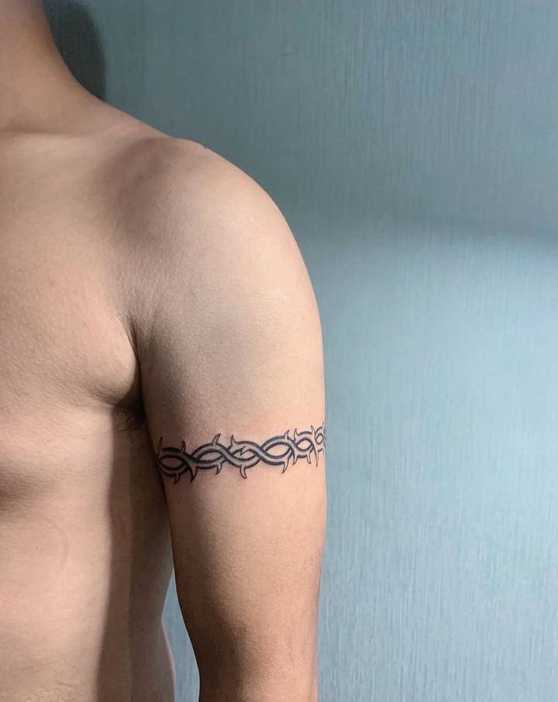 臂环纹身图片_手臂纹身图案