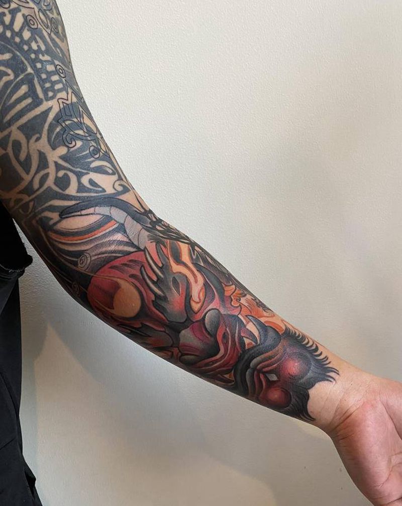 随便文的纹身图片_New School纹身图案