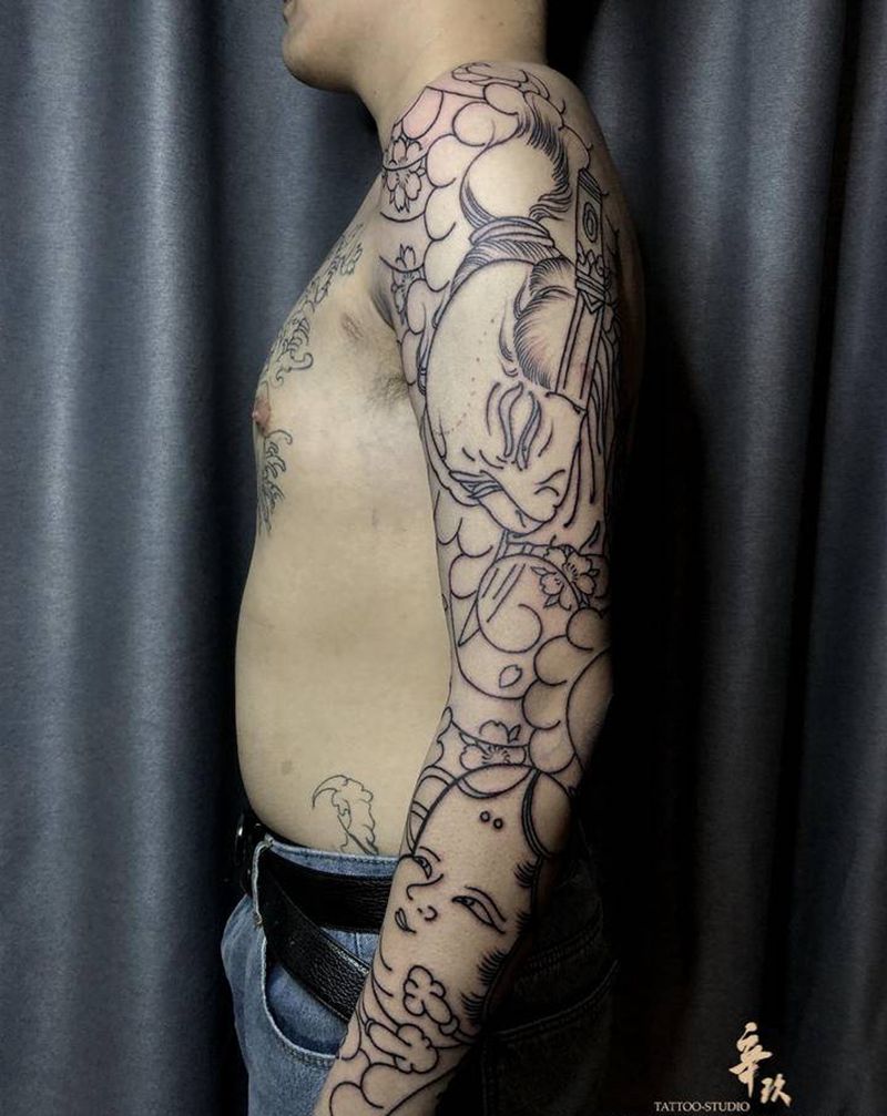 老传统纹身图片_手臂老传统纹身图案