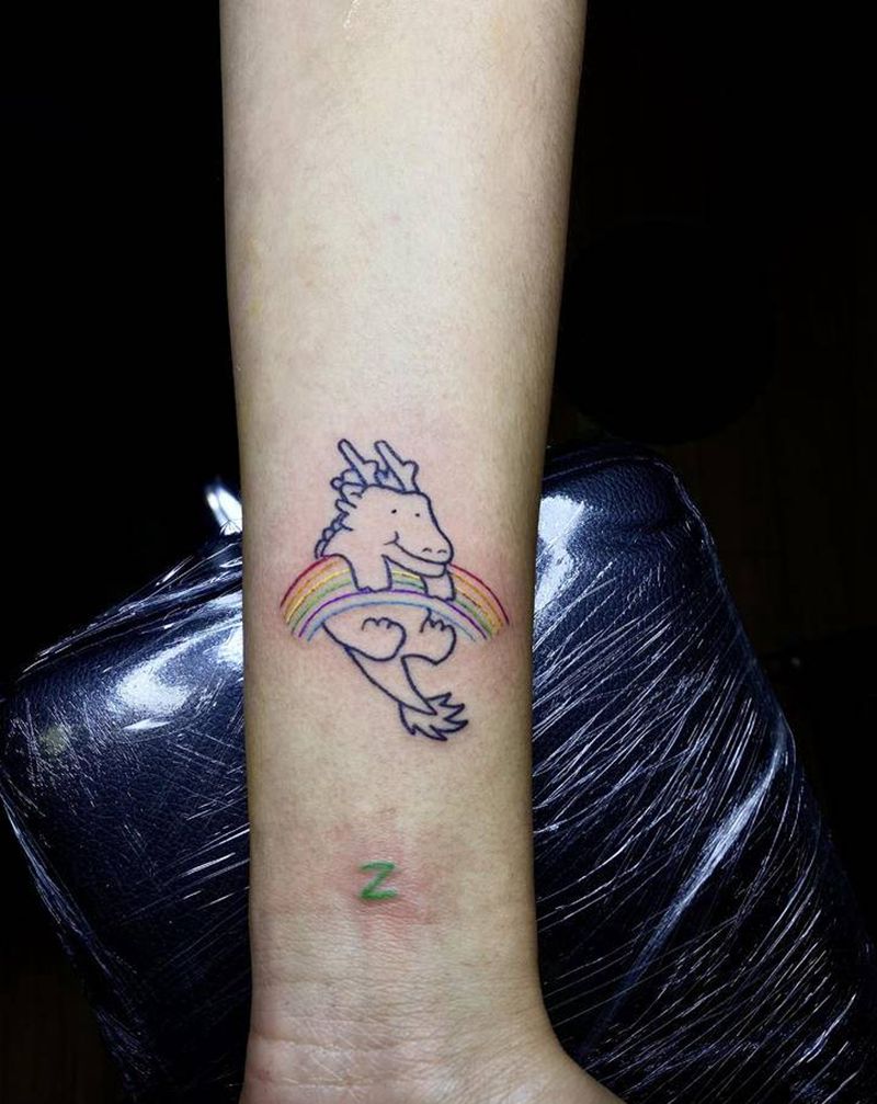 小恐龙纹身图片_手臂纹身图案