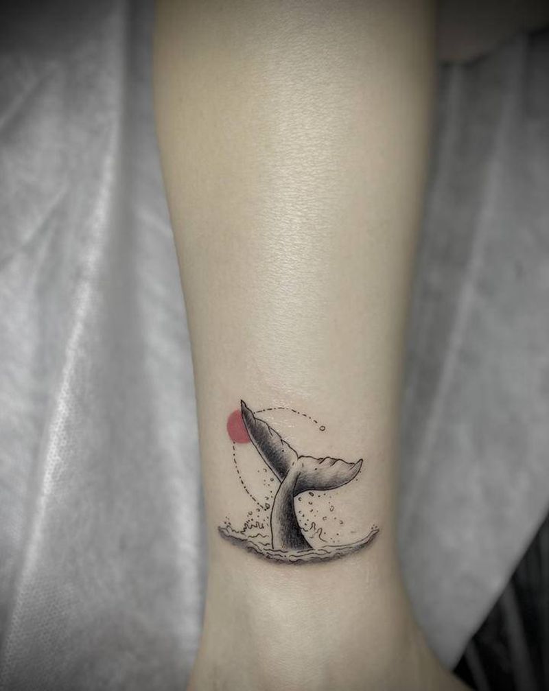 小小清新纹身图片_腿部纹身图案