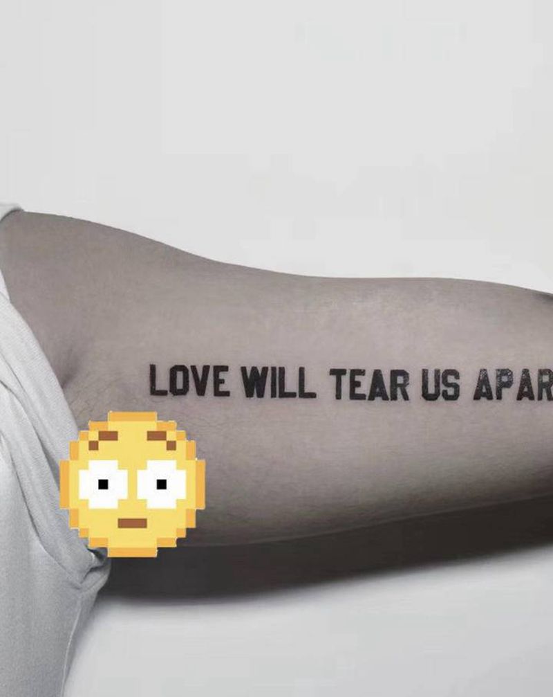 手臂内侧英文系纹身图片_手臂字母纹身图案