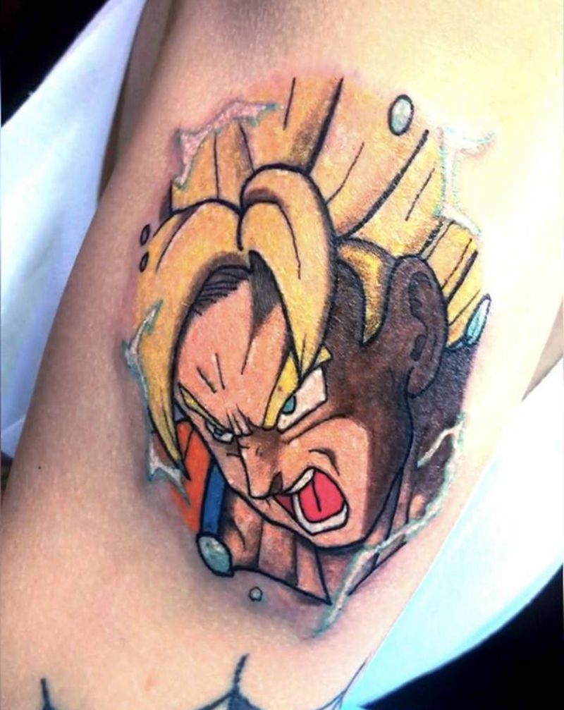 孙悟空纹身图片_手臂New School纹身图案