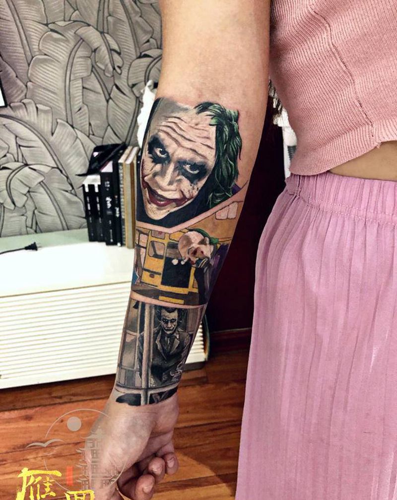 Why so serious？纹身图片_手臂欧美写实纹身图案