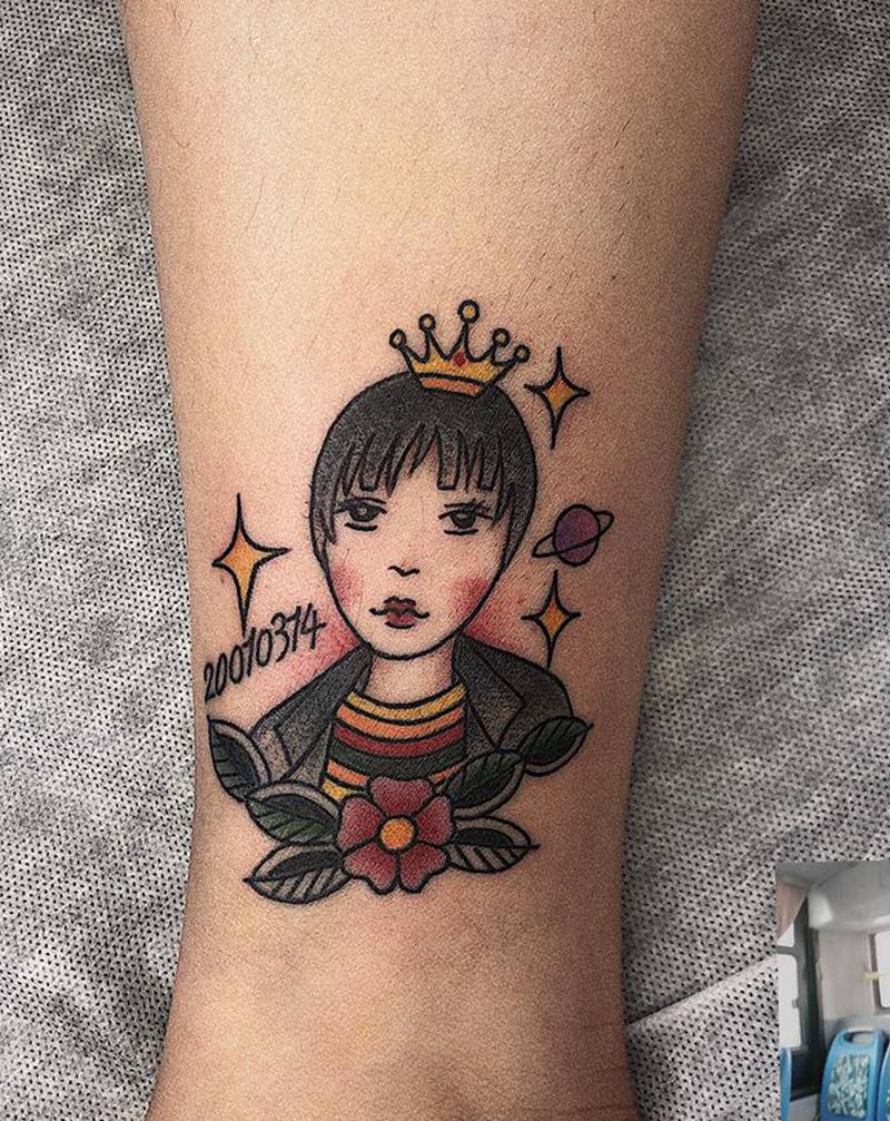 old school 人物纹身图片_腿部Old School纹身图案