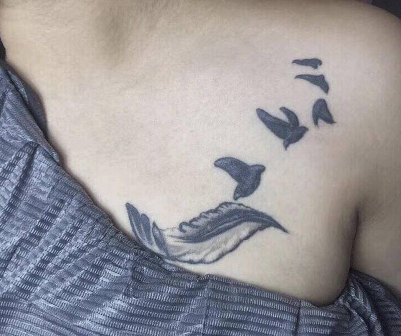 遮盖纹身图片_肩部纹身图案