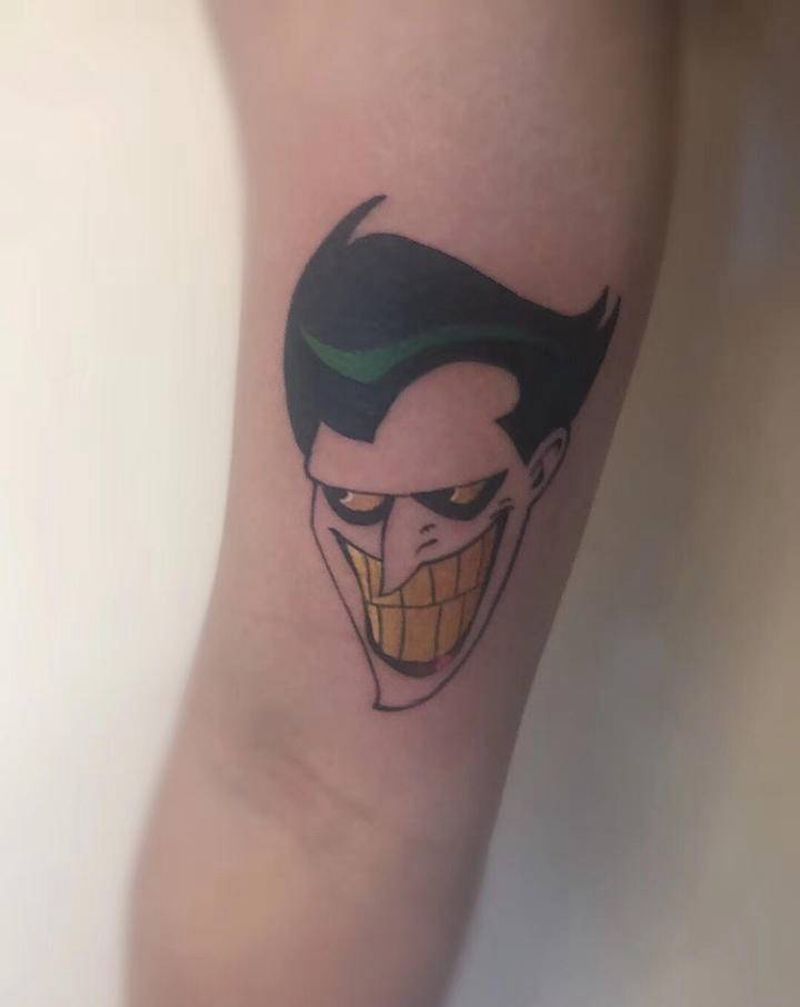 小丑纹身图片_手臂腿部New School纹身图案