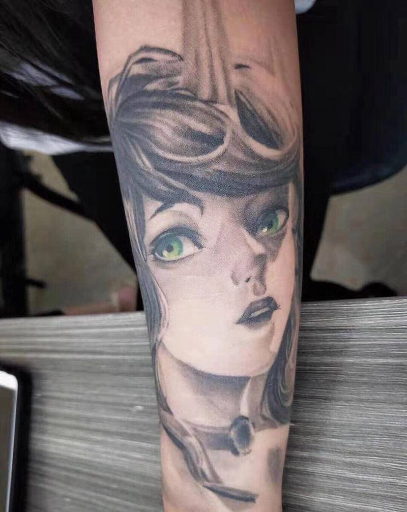 众星之子纹身图片_手臂欧美写实纹身图案