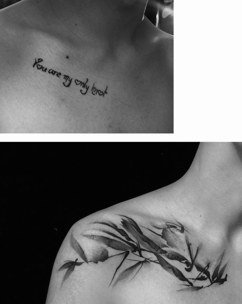 遮盖纹身图片_肩部纹身图案