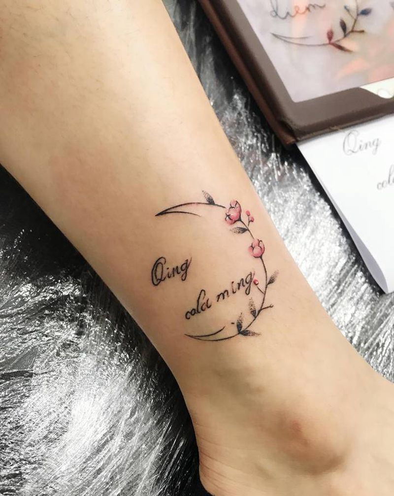 小清新纹身图片_脚部纹身图案